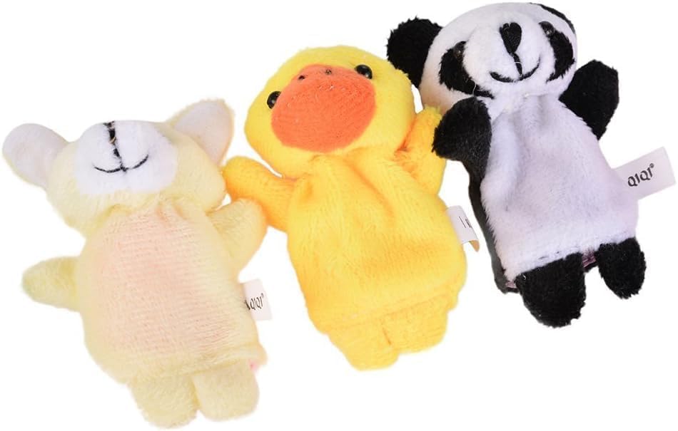 Image of Animal Finger Puppets for Kids Soft Plush Finger Puppet Toys Set for Storytelling Hand Puppets Educational Toys for Toddlers Kids Learning Playtime Party Favor Educational Learning Toys for Toddlers