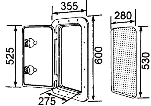 Portello di ispezione TOP LINE con chiusura BIANCO...