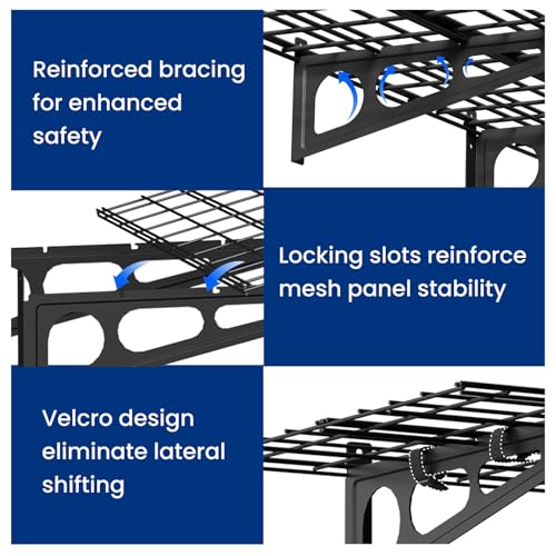 FLEXIMOUNTS 1-Pack 2x4ft Garage Shelving Wall-Mounted Storage Rack, Black by FLEXIMOUNTS - Image 5