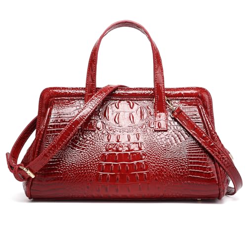 Image of Makcr Joacbv Women Fashion Crocodile Print Handbag Shoulder Satchel Top Handle Crossbody Bag