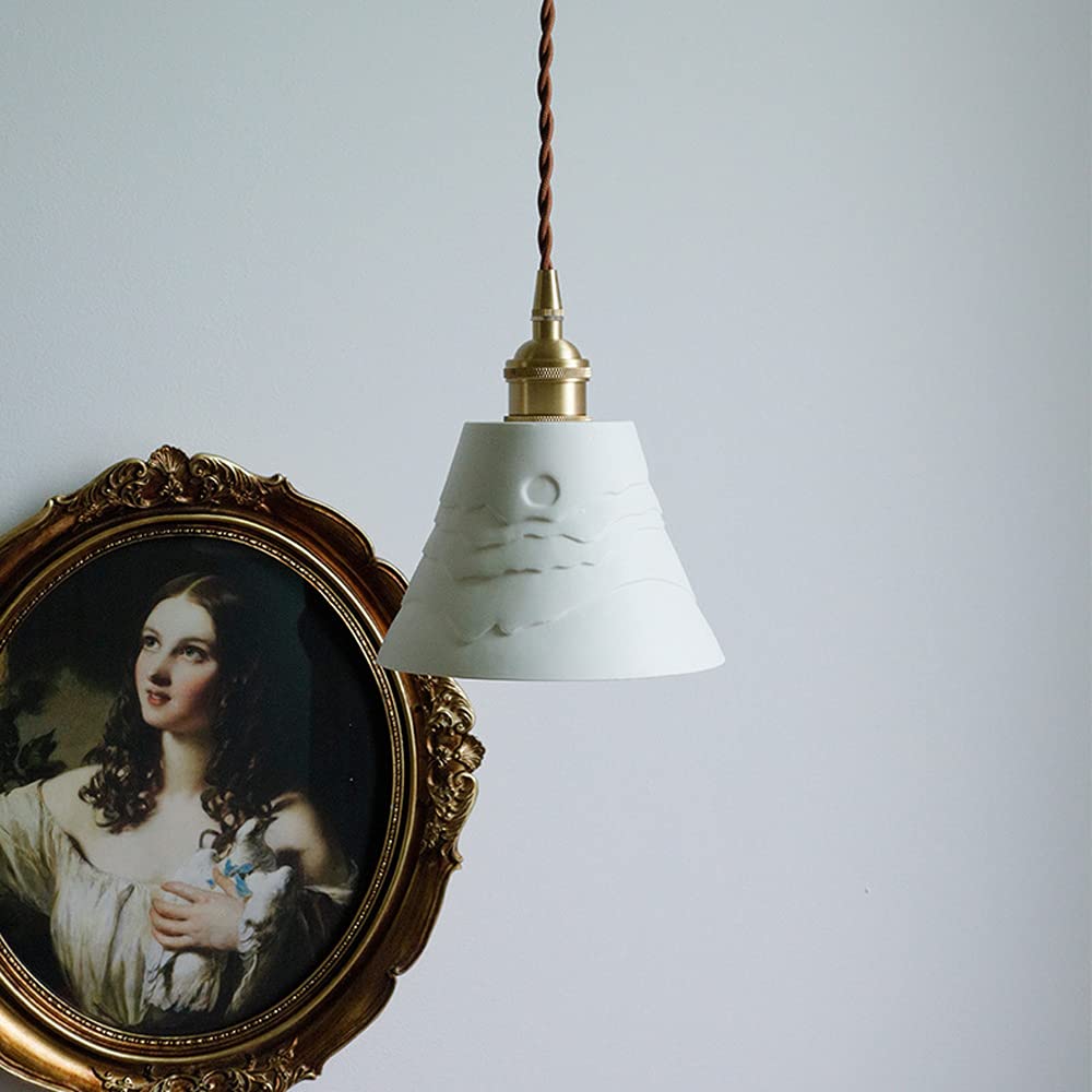 Lampadario, Lampadario Moderno Giapponese Nordico a LED, lampadario in Ceramica con Texture di Montagna, Luce di metà secolo