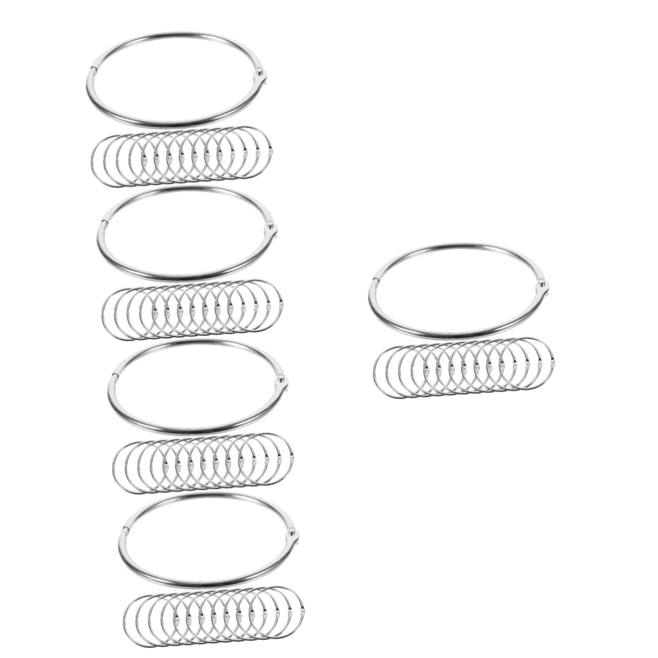 NUOBESTY 60 Stk Schnallen für lose Blattbinder sprengring bastelringe schlüsselanhänger ringe selber machen Schlüsselring-Clips bastelset hängende Schlüsselanhänger Karteikartenringe Eisen