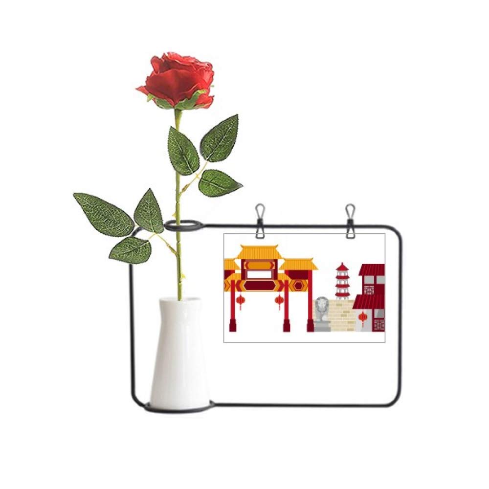 Porcelaine motif lion vase suspendu pour une ambiance poétique
