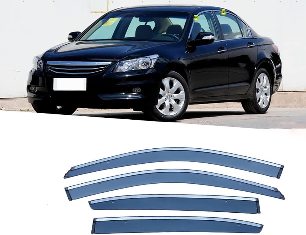 PANXUC Car Wind Deflectors for Accord 2008-2013, Side Window Wind Rain Deflector Window Visor Sun Rain Guard Smoke Guards