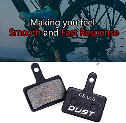 IKAAR Bike Brakes Pads 2 Pairs Bike Brake Pads Shimano B01S Brake Pads Semi-Metal Disc Brake Pad Copper Fiber Lining Brake Adjusting Tool