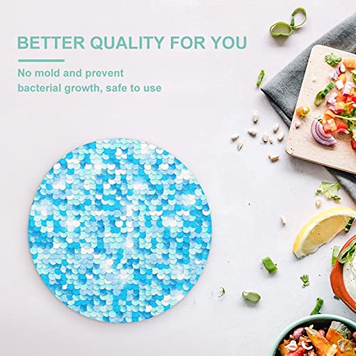 Planche à hacher écailles de poisson de 20 cm au design soigné pour la viande