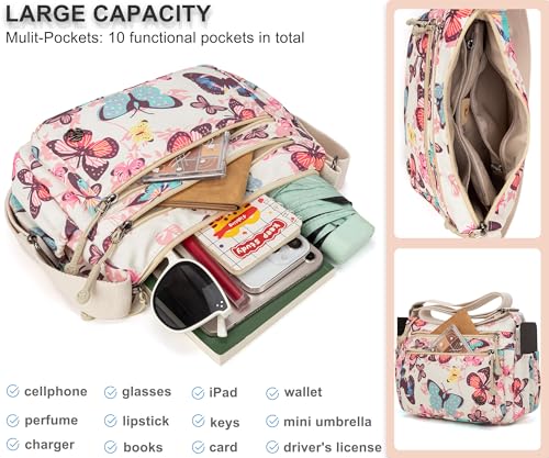 Image of Pealwel Casual Crossbody Bag with Anti Theft Pocket - Women Lightweight Water-Resistant Purse Bag