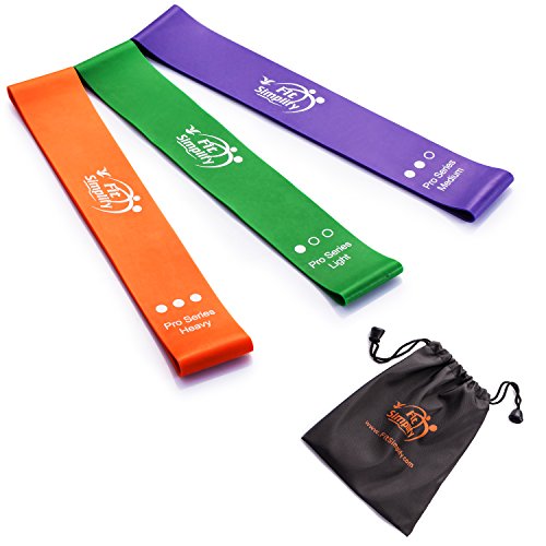 Pro Series Resistance Loop Exercise Bands for Fit Individuals: Set of 3