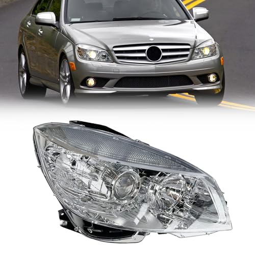 MATMACRO Headlight Assembly for Mercedes Benz W204 C Class Headlamp C300 C230 C350 2008 2009 2010 2011 (Right Passenger Side)