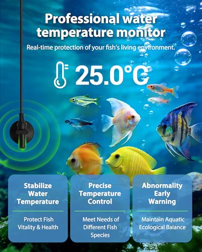 Image of WiFi Automatic Fish Feeder for Aquarium: App-Controlled Auto Feeders for Tank Turtle Pond Betta with Water Temperature Monitoring & Alarm, Timed Auto-Feeding for Flake Pellet Vacation Weekend