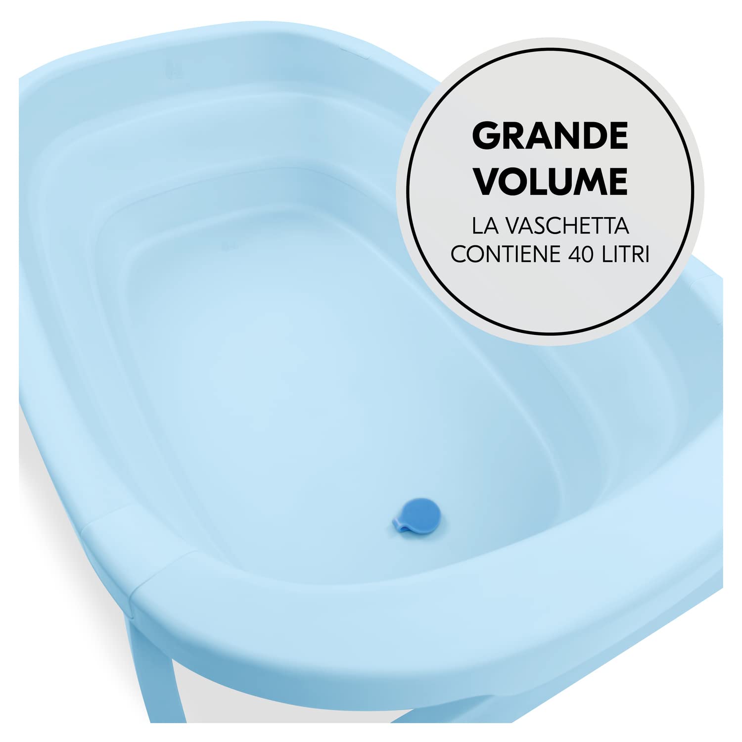 Vaschetta Pieghevole Hauck Wash N Fold M Per Neonati – 80x48x25 Cm, Tappo Termosensibile, Portatile E Salvaspazio, Dai 0 Ai 16 Kg