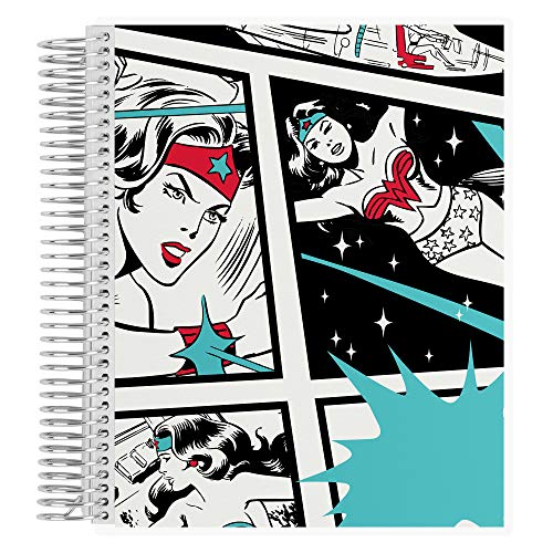 Erin Condren Spiralbuch (College-liniertes Layout) – Designer-Notizbuch mit austauschbarem Einband, College-liniertes Papier, misst 17.8 x 22.9 cm, niedlich, stilisiert 7x9 Klassischer Comic