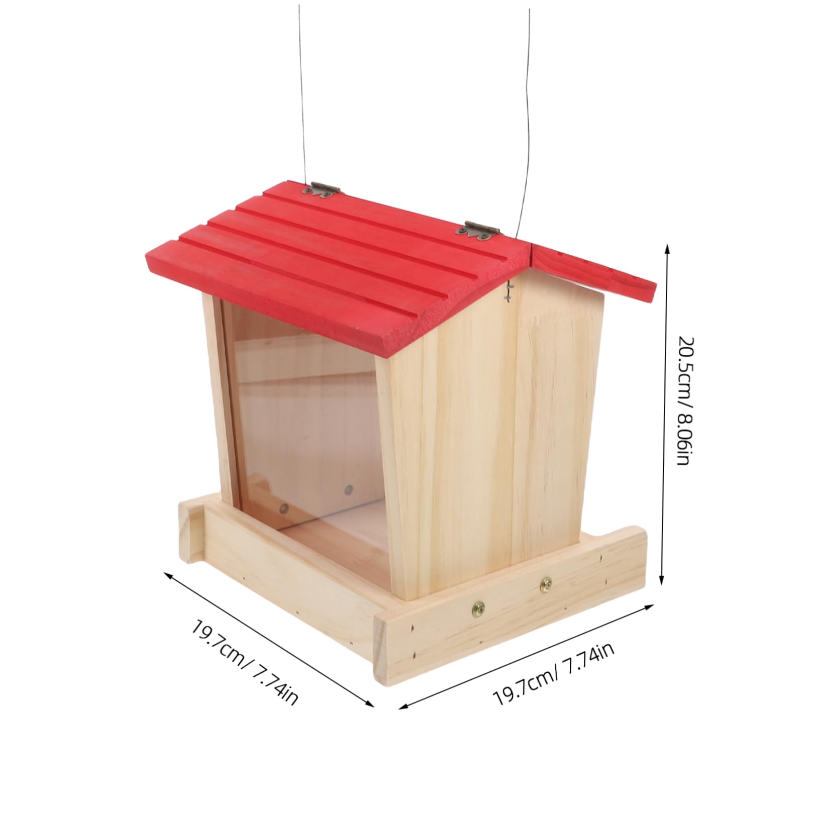 Kisangel Dekorativer Vogelhäuschen Zum Aufhängen Für Den Außenbereich Aus Holz Regensichere Funktion Für Den Gartenhof