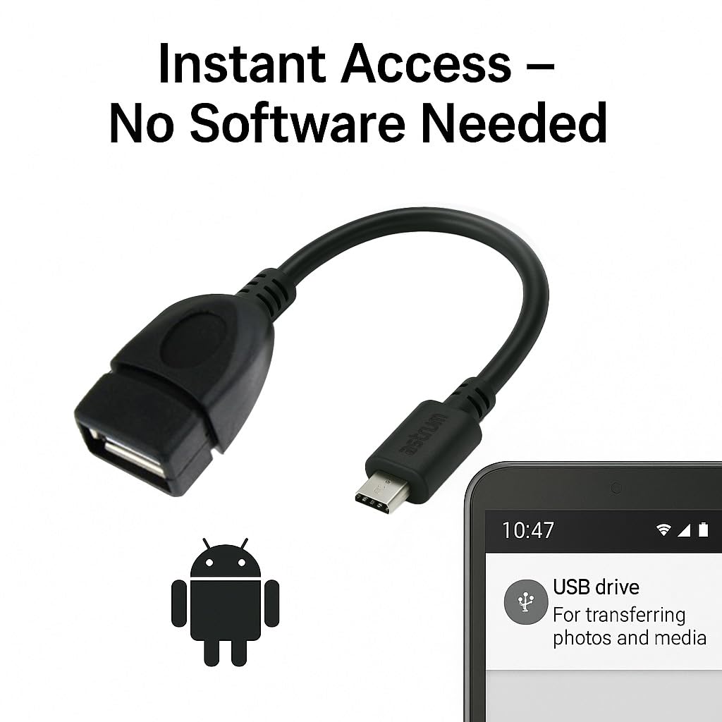 Astrum OD020 Micro OTG USB Cable with 20cm, M-F OTG, 480mbps
