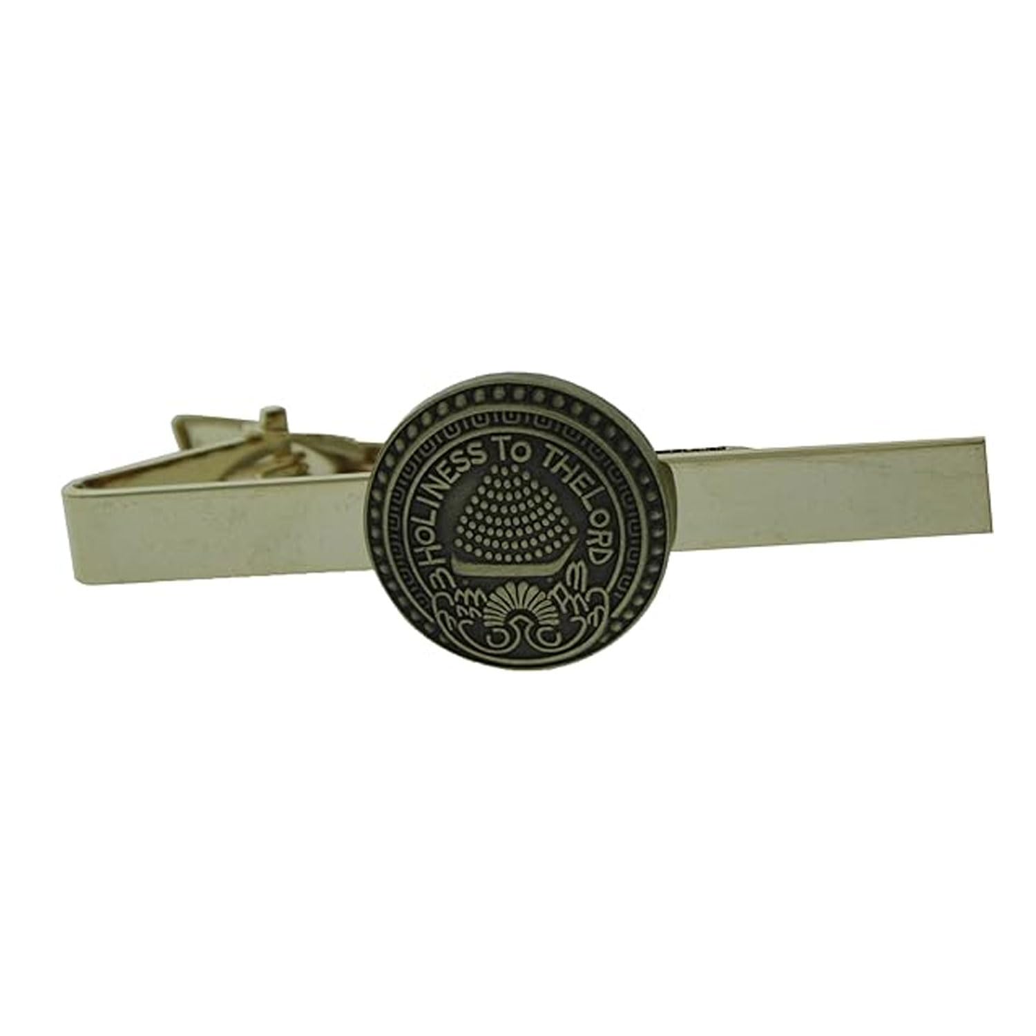 J5TB SLC Temple Doorknob Gold Tone Tie Bar Alloy Mormon One Moment In Time LDS CTR