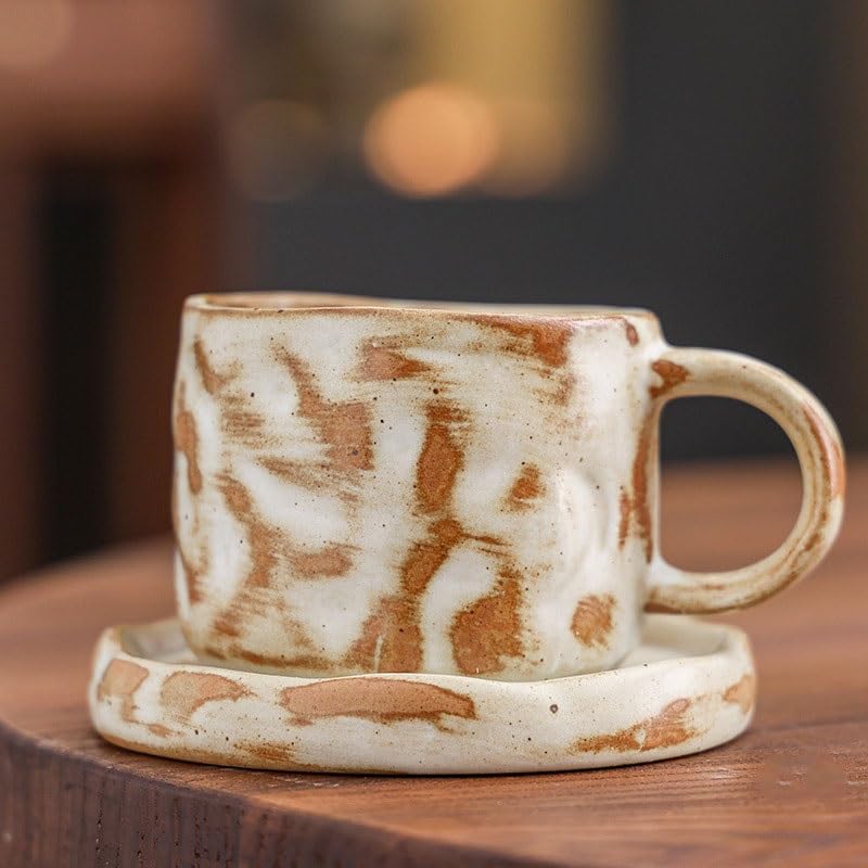 Porcelanowy kubek do kawy ze spodkiem, Nordic Gradient Ceramiczna Podwieczorek Filiżanka Kawy Spodek Restauracja