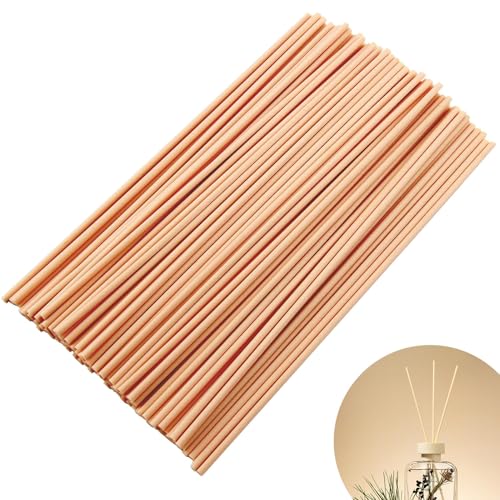 Ensemble de 100 Bâtonnets de Diffuseur à Roseaux - Bâtons de Roseau en Bois et Rotin, pour Aromathérapie - pour Diffuseurs de Parfum, Spa, Méditation -...