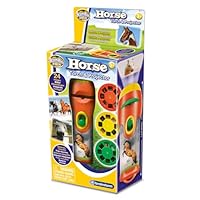 Brainstorm TOYS Horse Torch and Projector – STEM Educational Toy with 24 Horse & Pony Images | Includes 3 Slide Discs, Focus Lens & Torch Function | Batteries Included