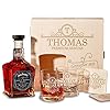 polar-effekt Holzkiste Personalisiert mit Gravur – mit Jack Daniel’s Single Barrel Tennessee Whiskey – 6-TLG Whisky…