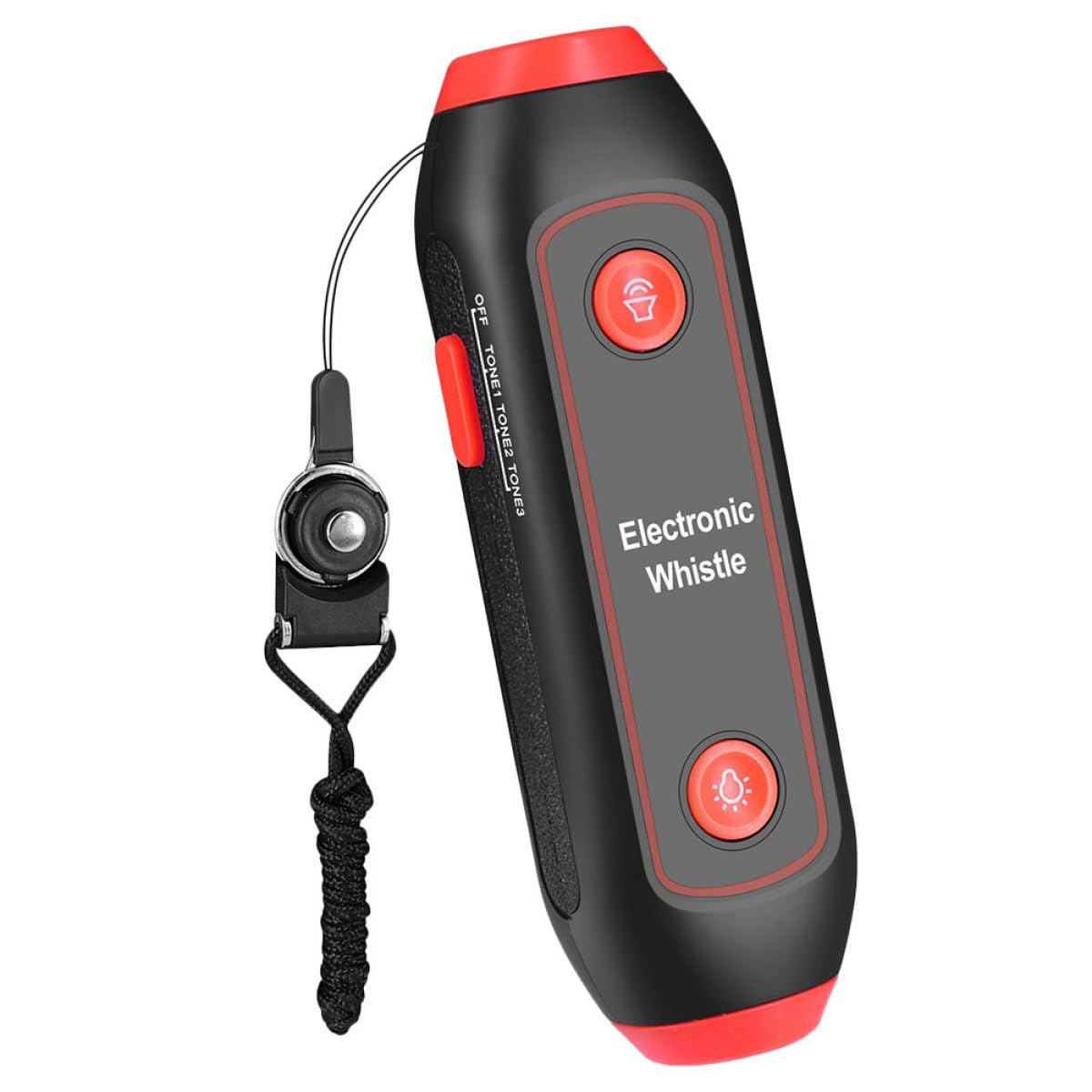 Fischietto Elettronico Arbitro Calcio con Lanyard , 3 Toni 3 Livelli | Abs con Componenti Elettronici e Magnete, LED Luce e Torcia D’emergenza, Uso Outdoor Camping e Pet Training