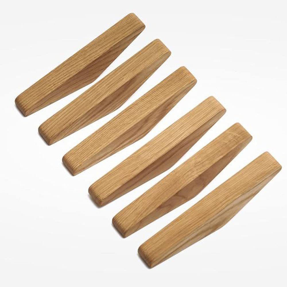 Cintre en bois naturel mural pour manteau et sac | Lot de 3