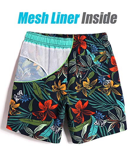 Image of maamgic Mens Slim Fit Swim Shorts Swim Trunks 7 inch Quick Dry Mens Bathing Suits with Mesh Lining
