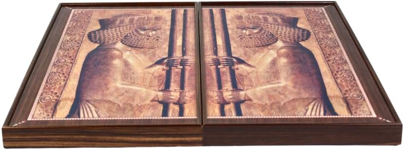 Wooden Ancient Design Backgammon Set 20 Inch