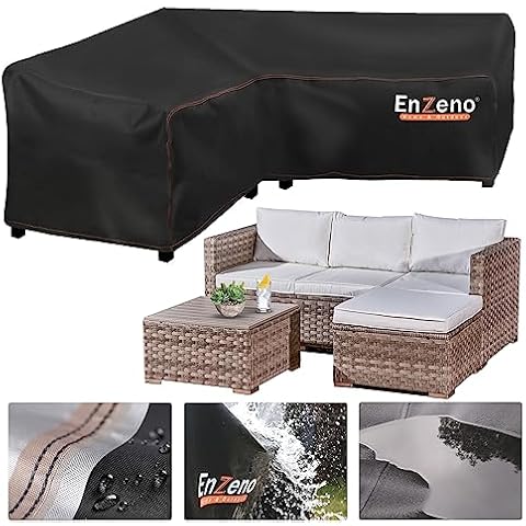 Enzeno Waterproof L-Shape Sofa Cover Cover