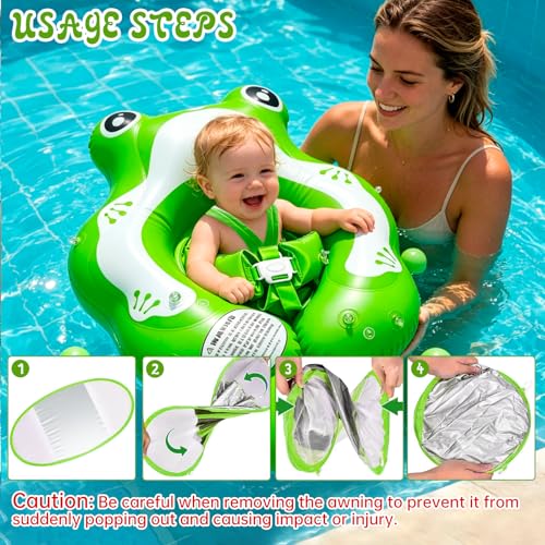 Aide à la natation gonflable pour bébé afin d'éviter les coups de soleil - 6