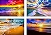 4 Pack 5d Full Drill Diamond Art Painting Kits for Adult Kids Sun Sunset Beach Diamond DIY Dotz for Home Wall Decor, 12×16 INCH (A-Pack)