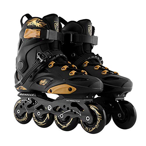 APENCHREN Patins à Roues alignées pour Adultes/Patins à roulettes en Quad, Sports de Plein air Confortables, Cadeau d'anniversaire Parfait (Unisexe),36