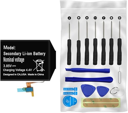 SodaPop Batería de repuesto de 400 mAh para Samsung Gear S3 Frontier SM-R765A AT&T GH43-04699A EB-BR760A Batería con kit de herramientas de