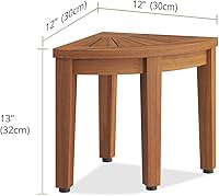Vista 2 de Reposapiés Kai OptiAREA Corner de teca para afeitar y lavado de 12