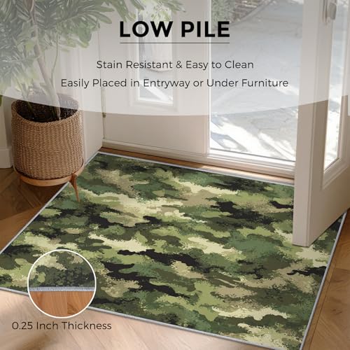 Tapis vert militaire camo doux et antidérapant modèle P-&83
