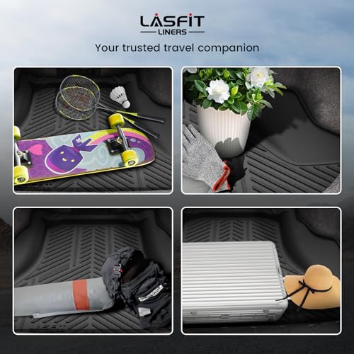 Image of LASFIT Cargo Mat for Honda Accord 2012 2011 2010 2009 2008 (Only Sedan) | All Weather Custom Fit Anti-Slip Pet Friendly Easy Clean TPE Trunk Mat Cargo Liner (NOT for Coupe & Hybrid)