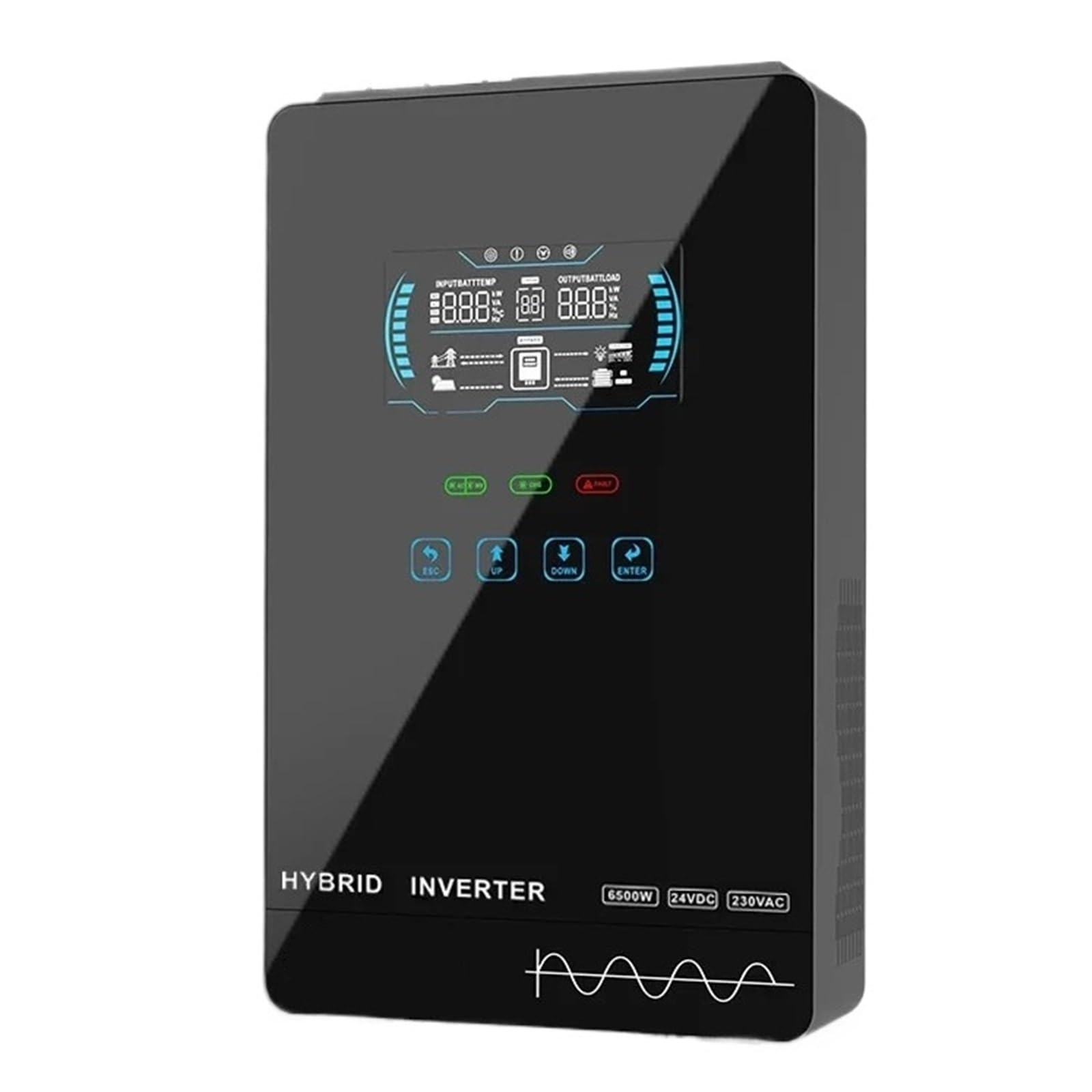 Inversor Solar de 4 kW, 24 V CC a 110 V CA, Fuera de la Red, Onda sinusoidal Pura, MPPT, Carga Solar, 55-350 V CC, inversor híbrido LCD