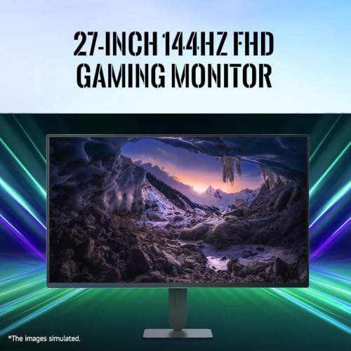 Image of LG 27 inch Gaming Monitor, Full HD 1080p IPS Display, 144Hz Refresh Rate, 1ms MBR, NVIDIA G-Sync Compatible & AMD FreeSync, HDR10 sRGB 99%, Built-in Speakers, HDMI& DP, Height & Tilt Adjustable Stand