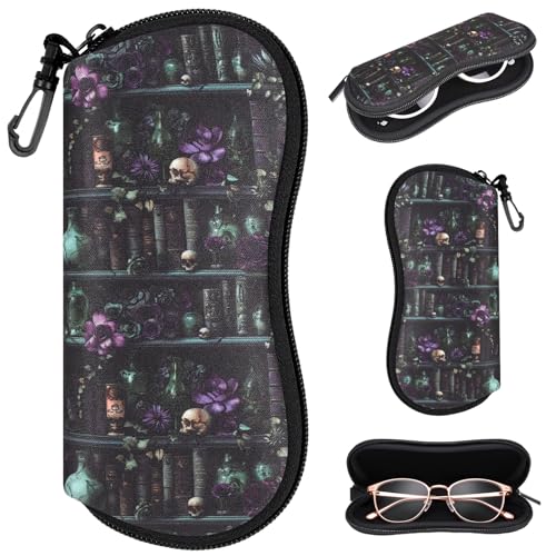 Image of Sunglasses Case with Belt Clip, Ultra Light Neoprene Zipper Soft Padded Glasses Case for Women Men