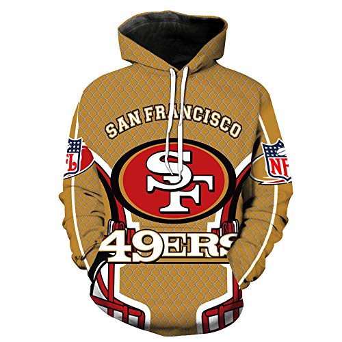RT NFL Hoodie Pullover Sweatshirt - San Francisco 49ers 3D Rugby Fans Sportswear