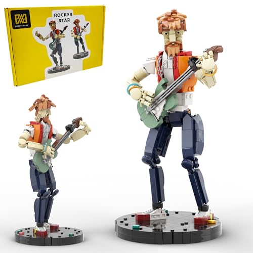 LUXEBLOCKS - Kit de construcción de guitarra eléctrica Rock Star – Juego de guitarra clásico...