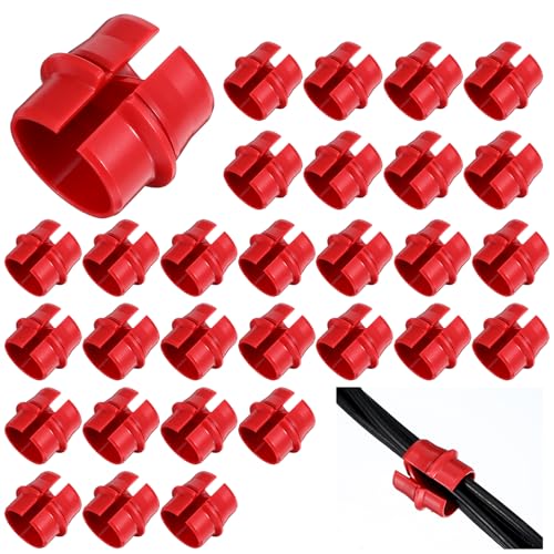 30 Pcs 3/4 Inch Non-Metallic Cable Connectors, Wire Fixing Buckle, Labor Saving Snap Installation, Single Cable 14/2-10/3 AWG, Two Cables 14/2-12/2-14/3 AWG for Home Improvement Wiring