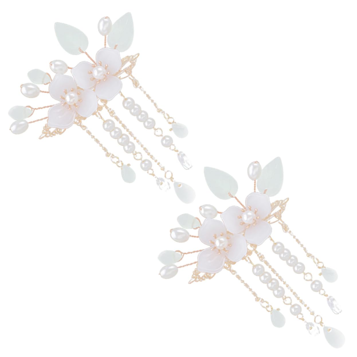 FOMIYES 5 Paare Antiker Paarclip dekorative Haarnadel Haarspangen für Frauen hochzeitshaar schmuck wedding hair accessories Tiara Haarklammer Haarnadel für Frauen Blumen Haarnadeln Glas