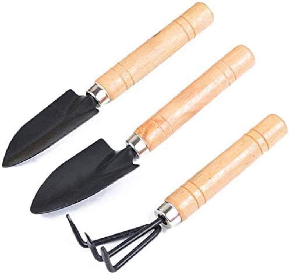 garden tool Mini Gardening Plant Tools, Shovel Set 3Pcs Gardening Tools Shovel Hand Trowel Rake Indoor Small Gardening House Plants Flowers Planting Bonsai