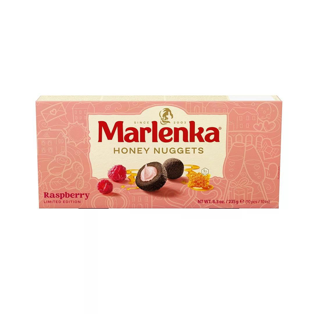 Marlenka Honigkugeln 3 + 1 Pack Mix | Delicious Honey Nuggets | Gebäckkugeln mit Honig | 4 x 10 Bälle | 4 x 235g | Süßigkeiten Großpackungen | Süssigkeiten schmecken ähnlich wie Marlenka Kuchen