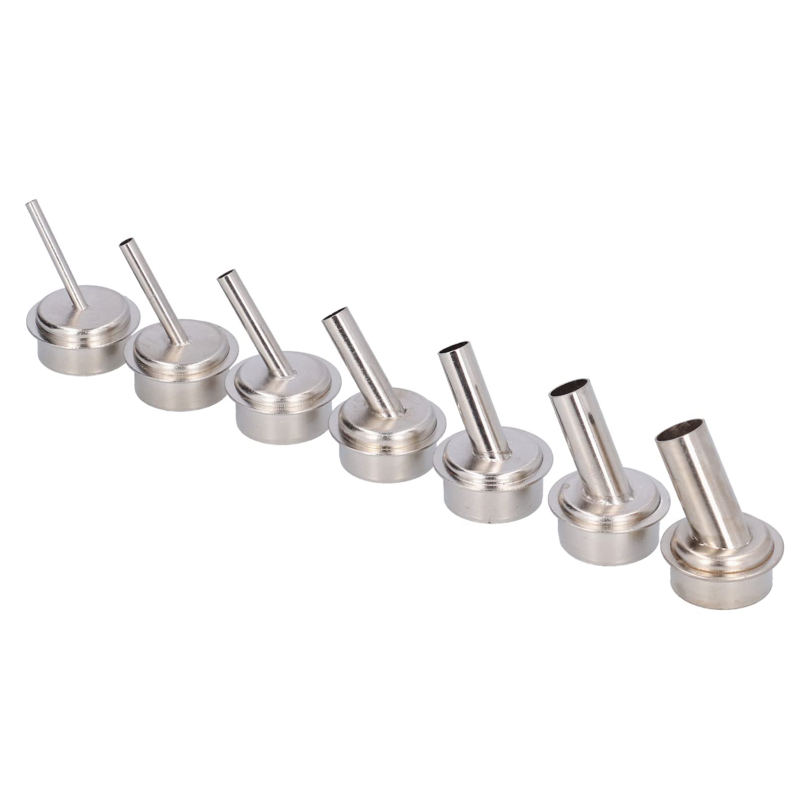 Generic Hot Air Gun Nozzle Kit Durable for 861 Soldering Desoldering Station 7Pcs Replacement Oblique Accessories for Hand Tools