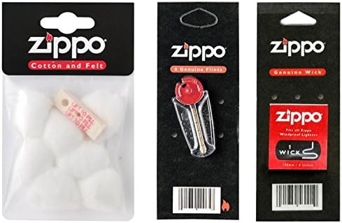 Amazon Zippo ジッポー メンテナンスセット コットン ウィック フリント 入り 純正品 オイル缶 大缶355ml セット買い Zippo ジッポー スポーツ アウトドア
