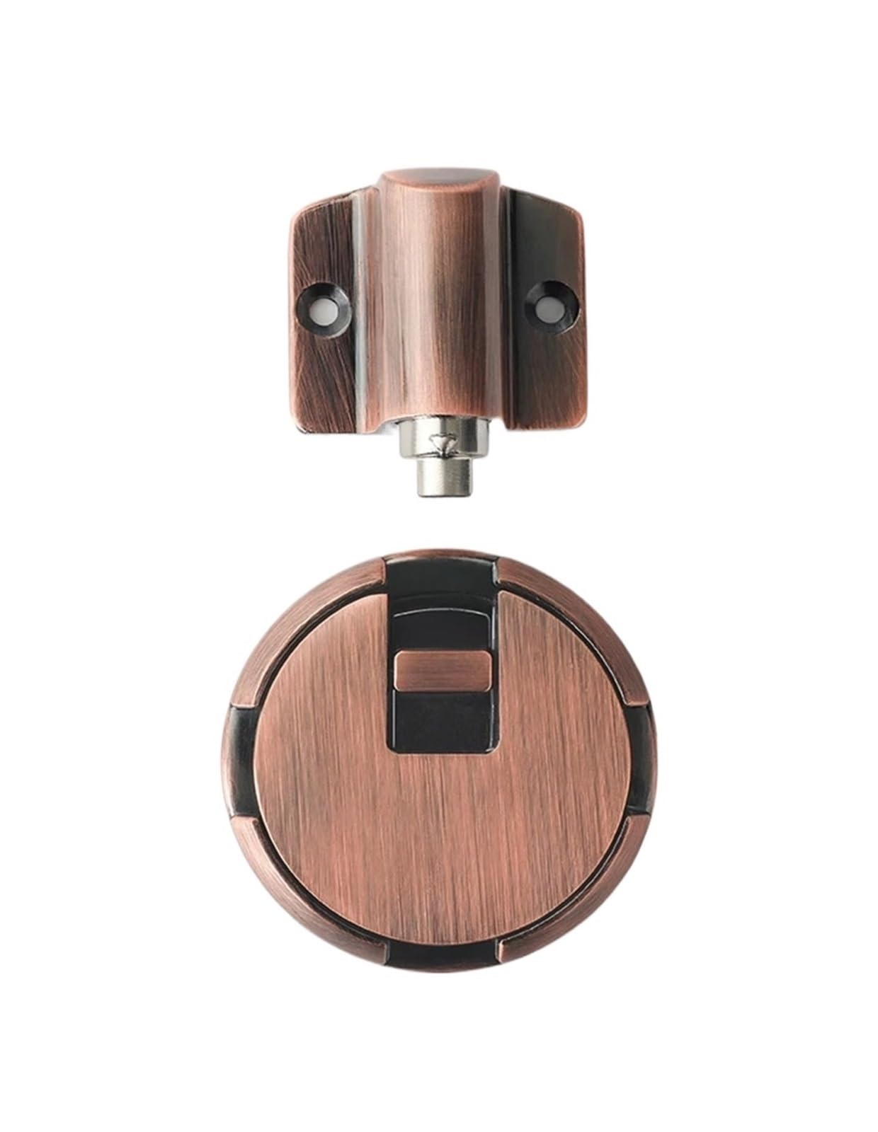 Kiddibubzi Red Bronze Zinc Alloy Mechanical Door Stop Door Stopper Door Holders Catch Floor Stop Doorstop Furniture Door Hardware(Red Bronze)