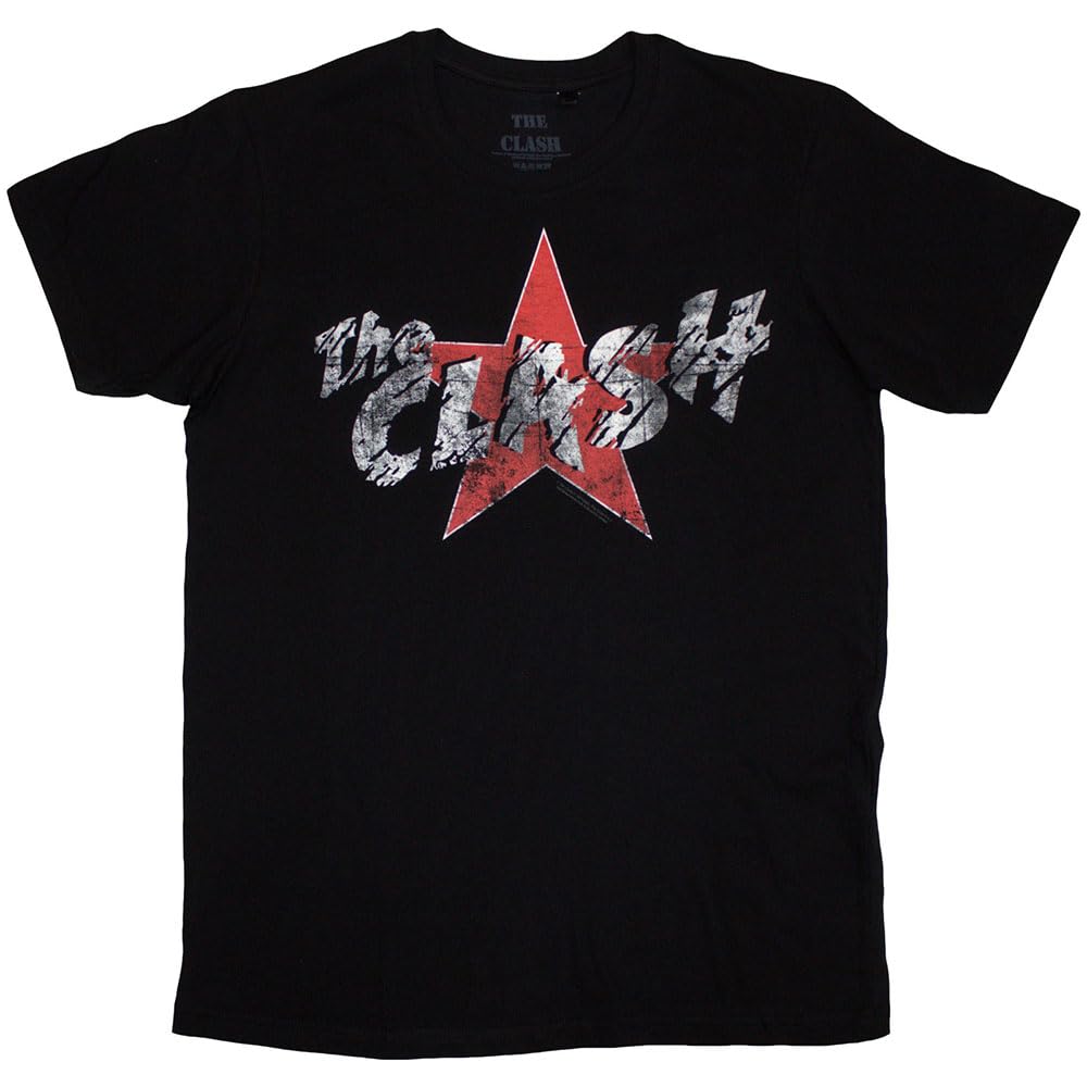 Rock Off officially licensed products The Clash Star Band Logo T Shirt XL Black
