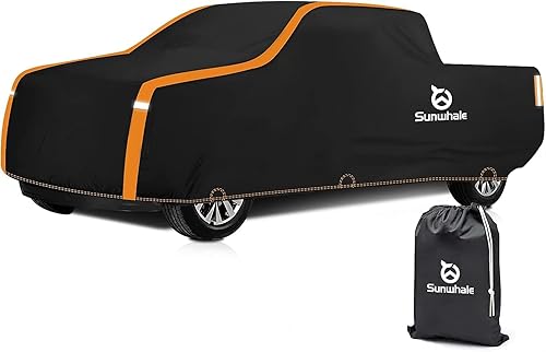 Sunwhale Funda impermeable para camión para todo tipo de clima, resistente al viento, protección contra la lluvia y el sol, ajuste universal para