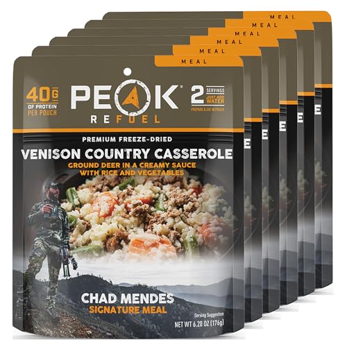 Peak Refuel Mendes Venison Country Casserole Freeze-Dried Meal, 6-Pack